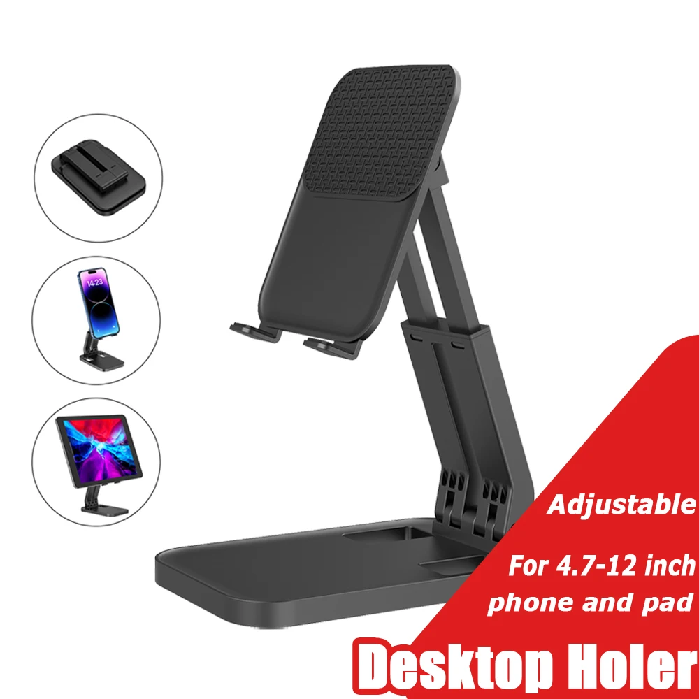 

Desktop Mobile Phone Holder Universal Adjustable Foldable Stand for iPad Tablet iPhone 14 13 Pro Max Samsung Xiaomi 12 Support