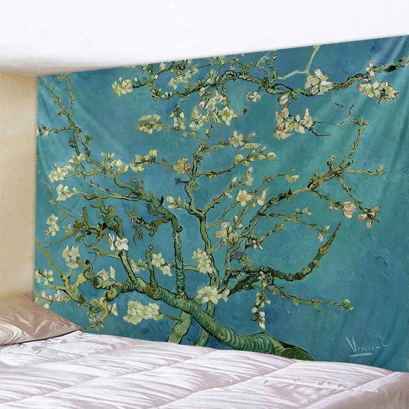 

Ретро масляная живопись цветочный гобелен из полиэстера