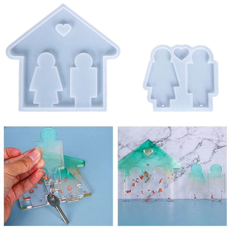 

Resin Casting Silicone Mold Wall Hanging Keychain Pendant Jewelry Mould DIY 40GB