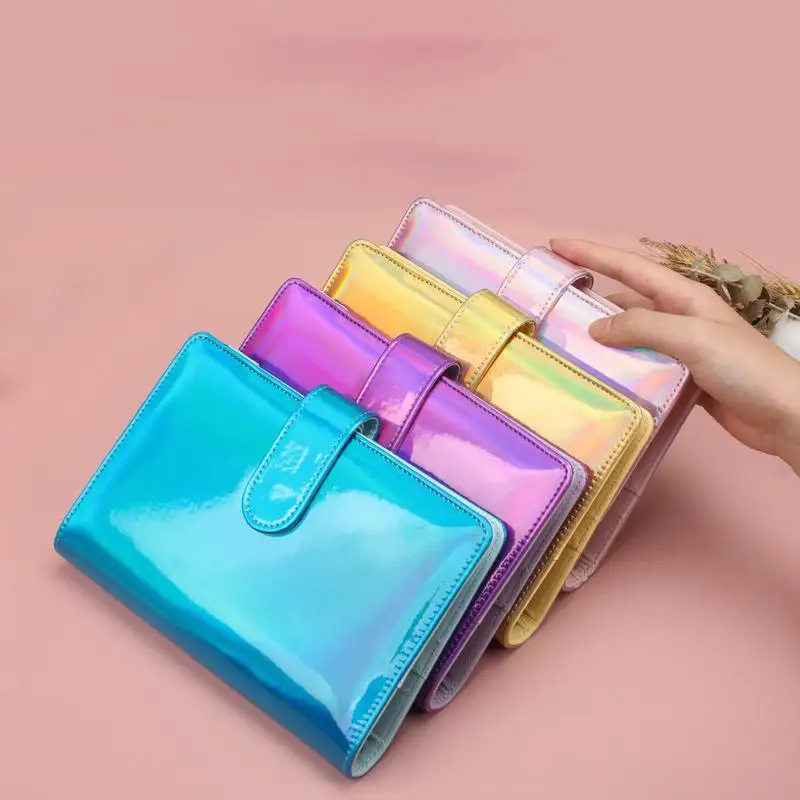 

Macaron Loose-leaf Notebook A6 Notepad Cover Cash Budget Book Colorful Binder Budget Folder 6 Hole Binder Pockets PlannerMemo