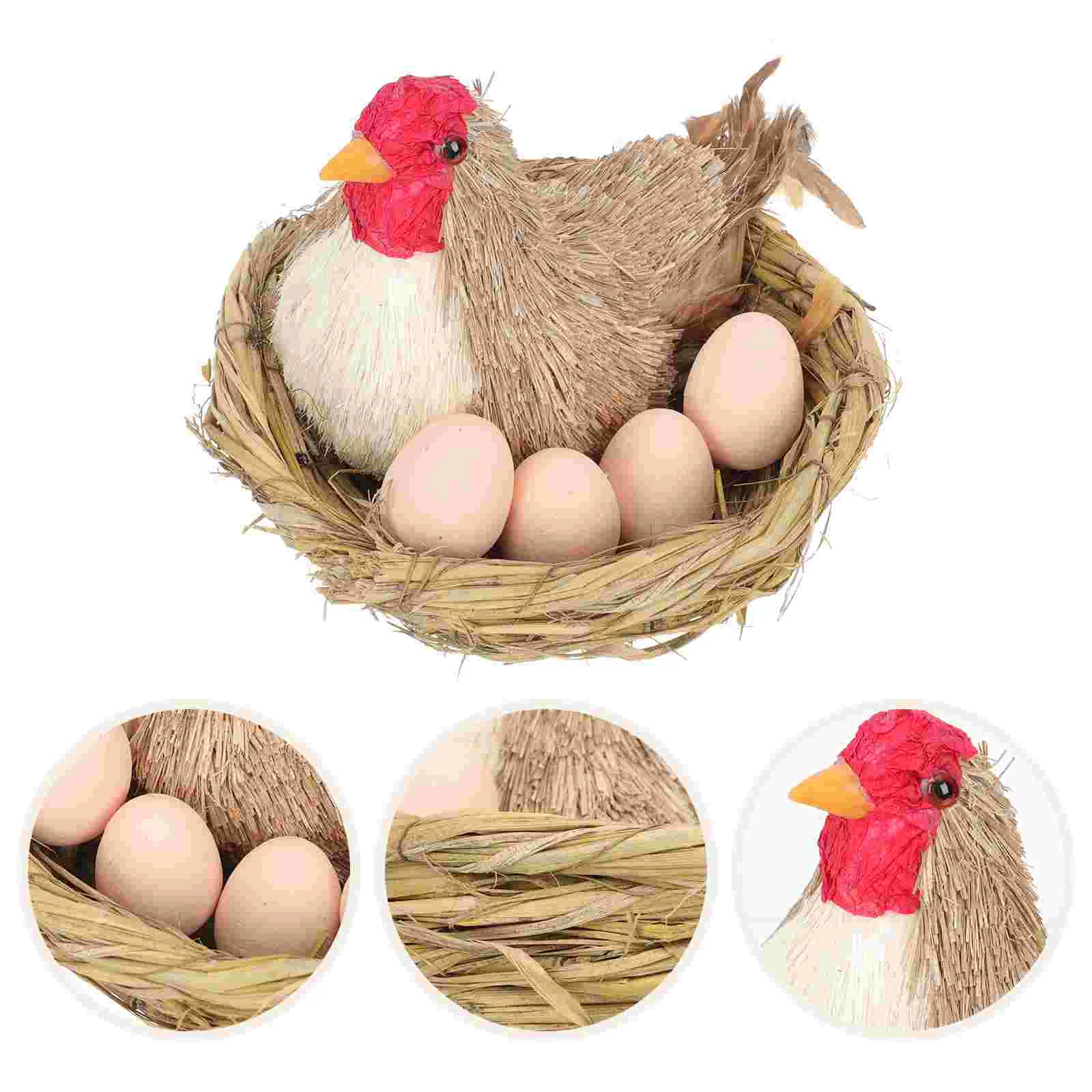 

1 Set Easter Egg Decoration Easter Egg Decor Hen Hen Statue Easter Home Decor