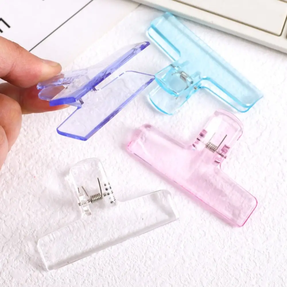 

Transparent Clip Holder Fashion Acrylic Paper Clip Scrapbook Sticker Storage Clip Kawaii Stationery Student Supplies