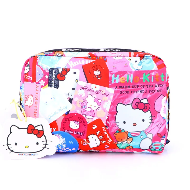 Повседневная сумка Lesportsac для хранения косметики в стиле аниме с котятами Пикачу