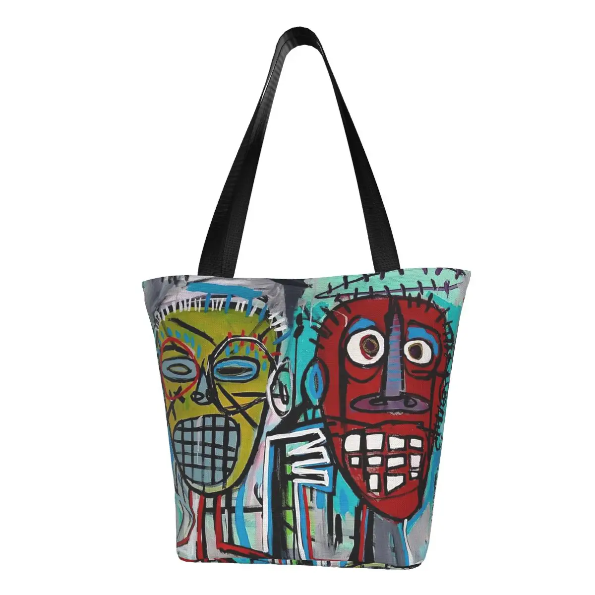 Art Graffiti Polyester outdoor girl handbag, woman shopping bag, shoulder bag, canvas bag, gift bag
