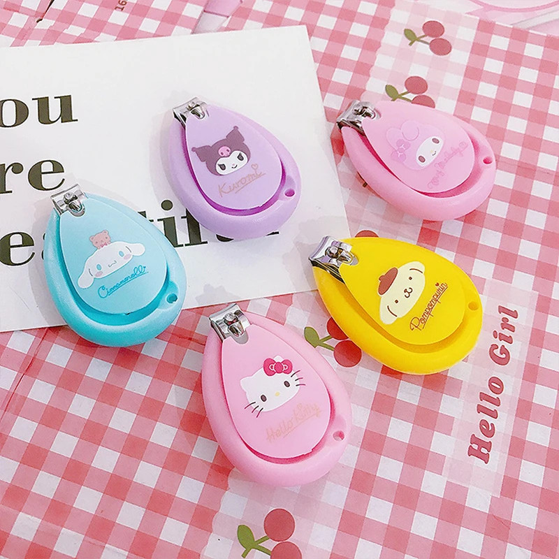 

Sanrio Hello Kitty Nail Clippers Stainless Steel Nail Cutter Thick Scissor Plier Toenail Fingernail Trimmer Kuromi Nail Tools