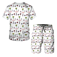 summer mens clothes t shirt set short sleeve shorts tracksuits 2 piece set printed streetwear man suit surv%c3%aatement homme