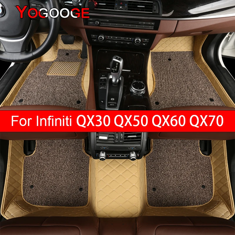 

YOGOOGE Car Floor Mats For Infiniti QX30 QX50 QX60 QX70 Foot Coche Accessories Auto Carpets