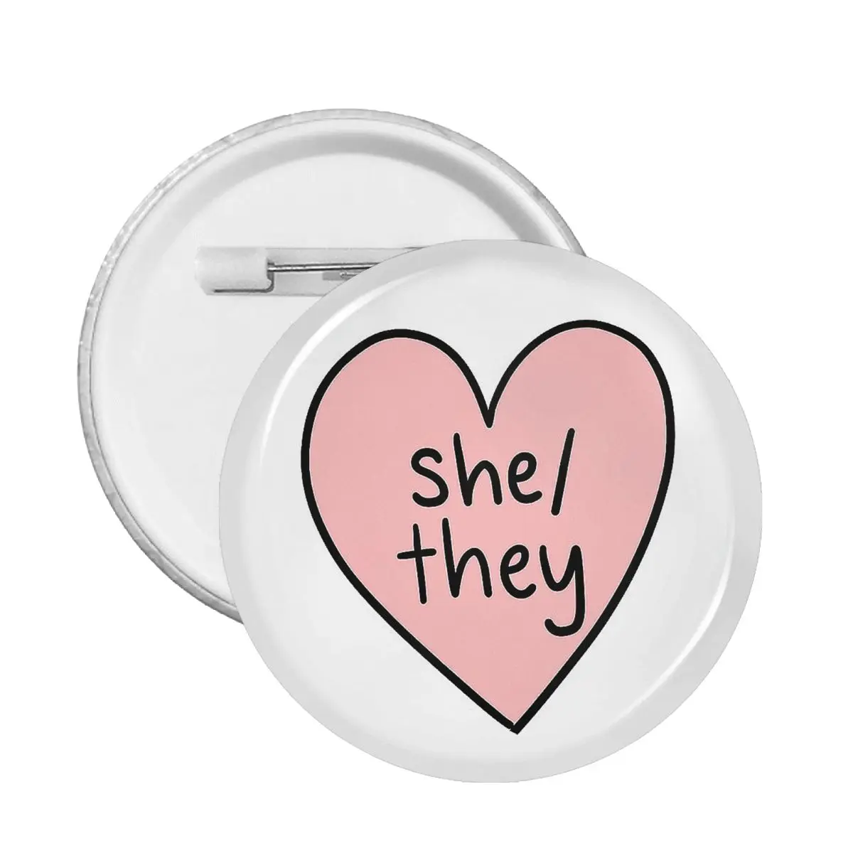 

Значок на булавке She They S, милые булавки для влюбленных, значки, броши для сумки