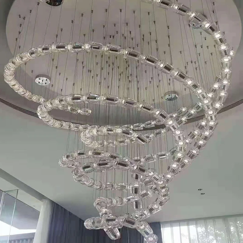 Индивидуальная хрустальная люстра для клубного лобби стола отеля выставочный