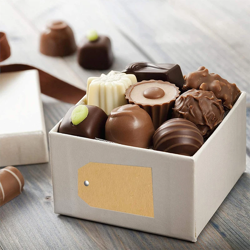 Новинка OCS/1 рулон Рождественская наклейка s коричневая крафт-бумага без рисунка