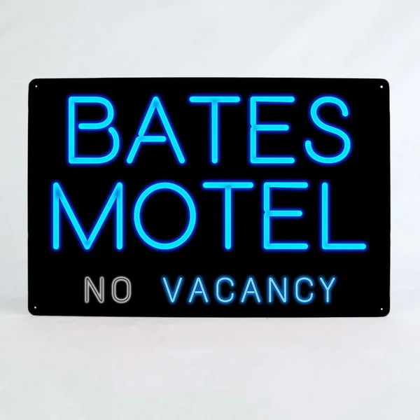 

Bates Motel Metal Sign Norman Psycho Movie Horror Classic Vintage Retro Film 1