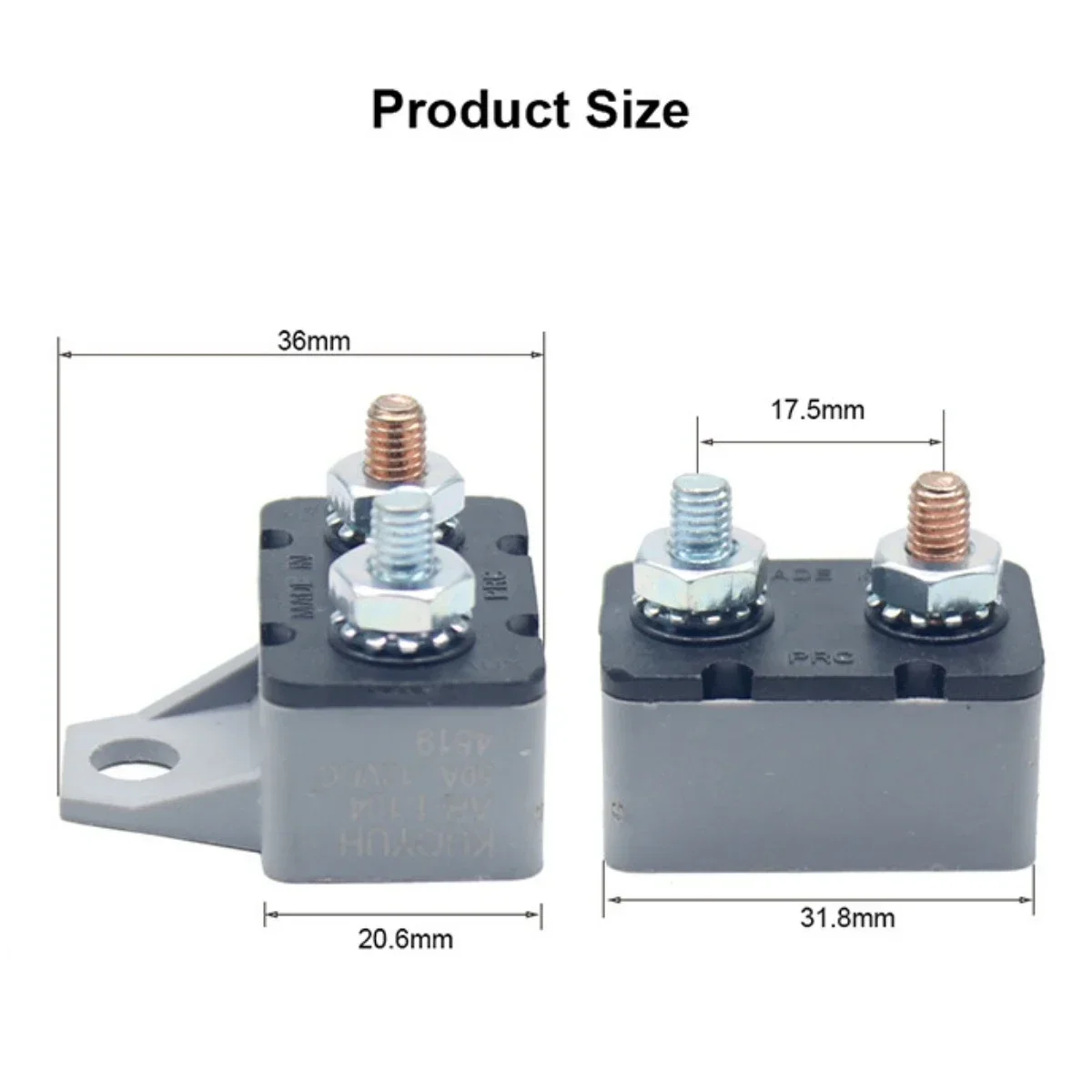Водонепроницаемая защита от перегрузки по току для автомобиля лодки 50 А