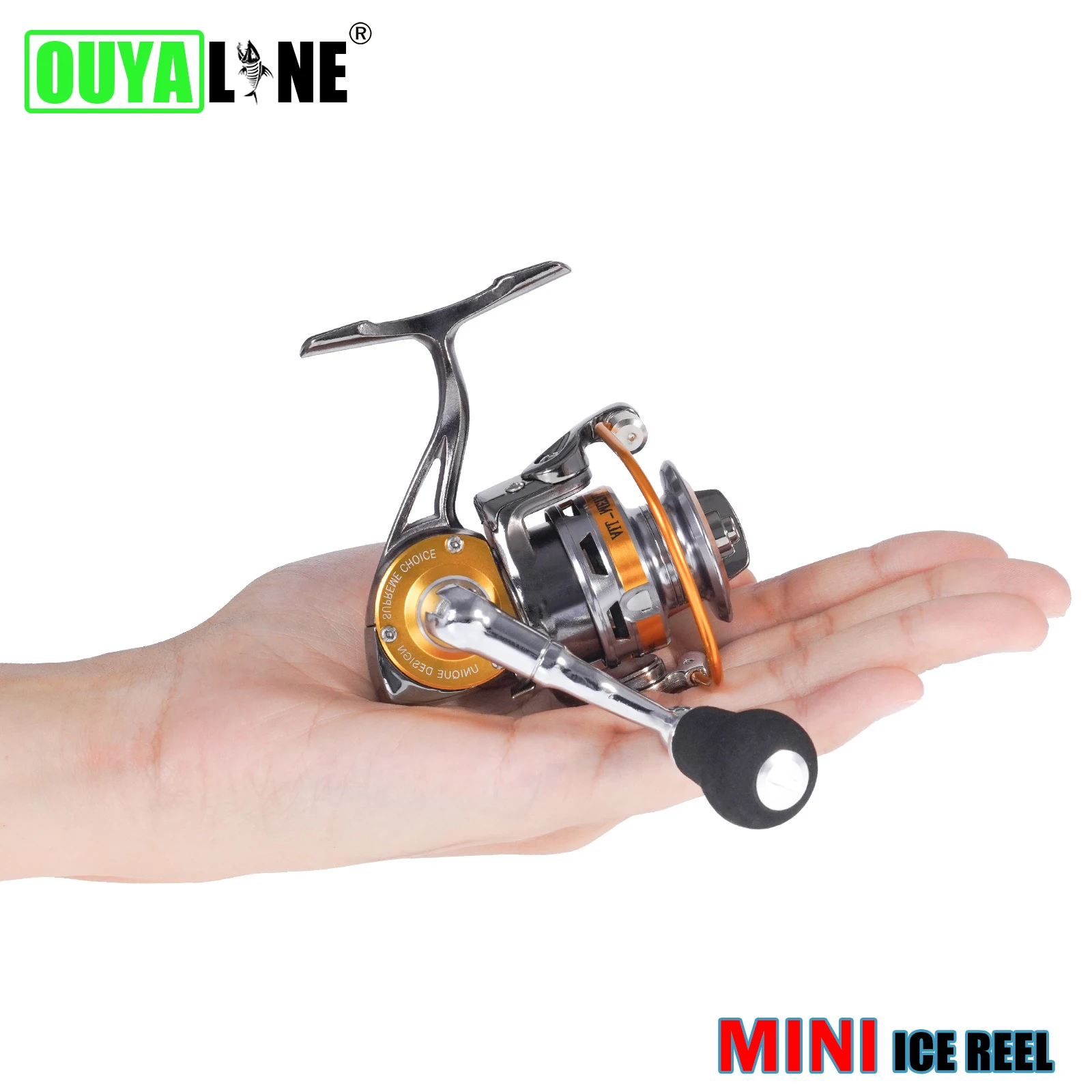 

All Metal Mini Winter Ice Fishing Reel Small Spinning Reels 3+1BB 4.3:1/5.0:1 Drag 6.5kg Carp Raft Fishing Wheel Saltwater Gear