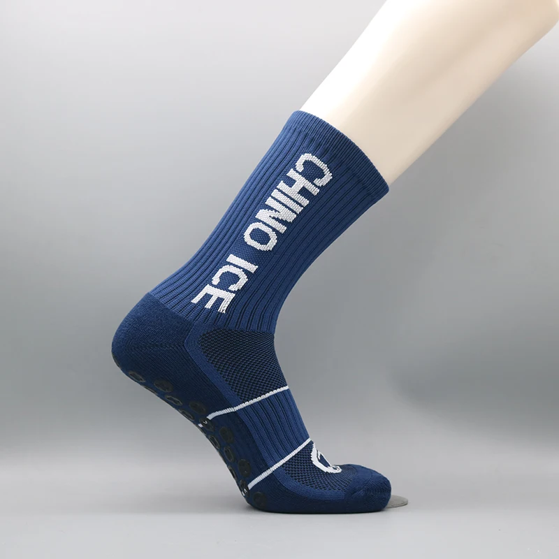 Absorb Sweat Outdoor Football Socks Anti Slip Soccer Sports Men Womens Sport Socks Square friction Film Thickened Towel Bottom