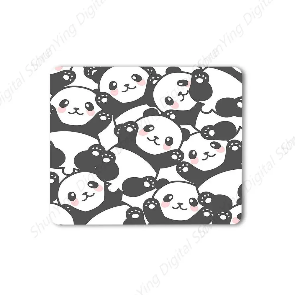 Коврик для мыши с улыбающейся пандой украшение милыми рисунками животных