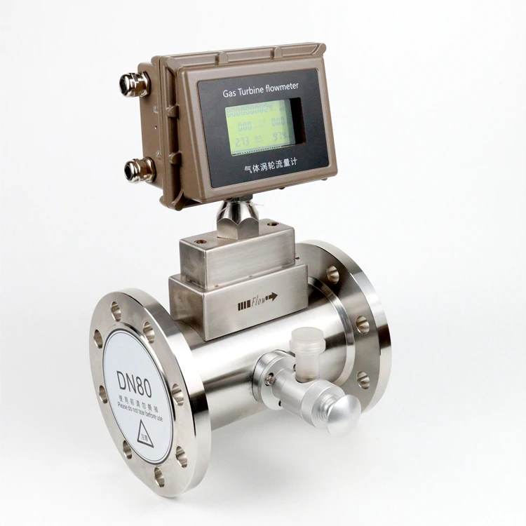 

50mm gas turbine flow meter with compensation for nature gas supply project with explosion-proof LPG gas turbine flow meter