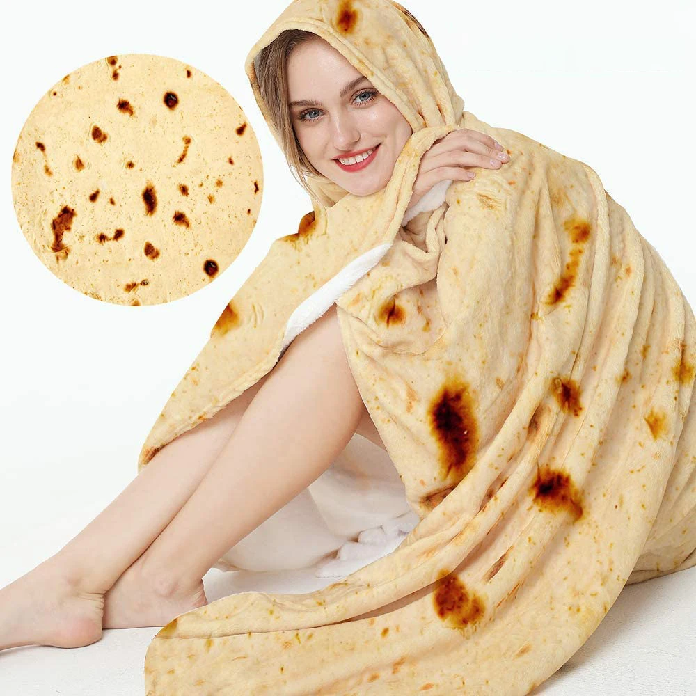 

Мягкое теплое Фланелевое тортильское пицца 290 г/м2 круглое лаваша шерстяное диванное пледовое плюшевое покрывало зимнее покрывало