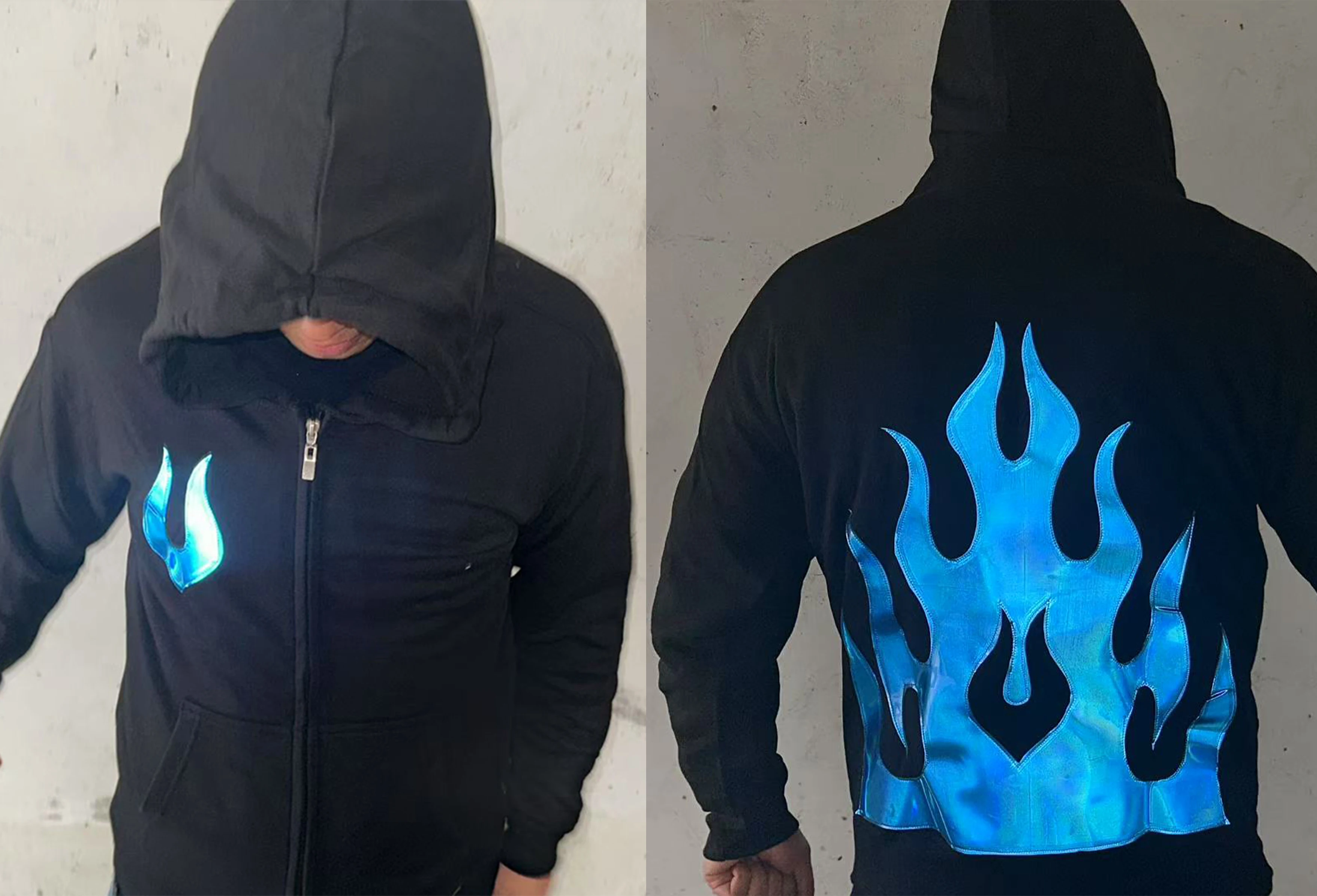 Фото PHATTPANT shuffle rave gear wave rave gear Толстовка на молнии, куртка-кардиган Толстовка с капюшоном Flame №1