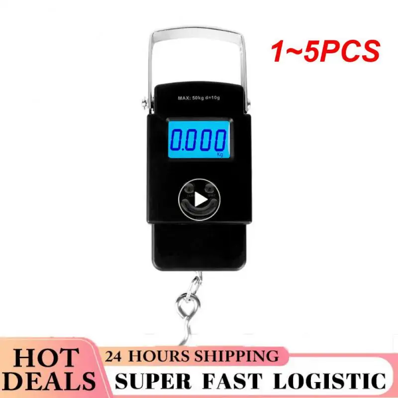 

1~5PCS Digital Hanging Scales Electronic Portable Luggage Balance Battery Powered Hook with Backlight for Fishing Hunting Farm