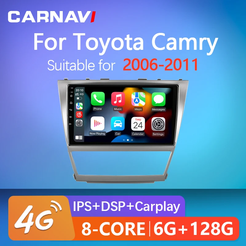 

Carnavi 9-дюймовый стерео радио 2 Din Android10.0 для Toyota Camry 7 XV 40 50 2006 2007 2008 2009 2010 2011 мультимедийный видеоплеер Gavigation GPS Carplay Авторадио головное устройств...