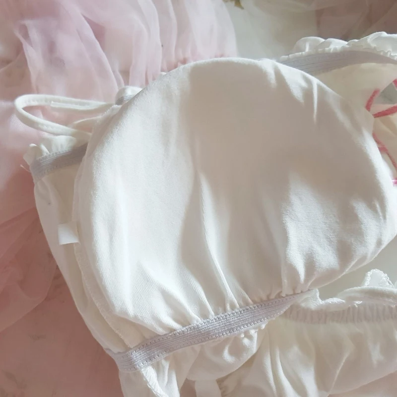 Милый комплект с японским бюстгальтером и трусиками в стиле аниме кошкой