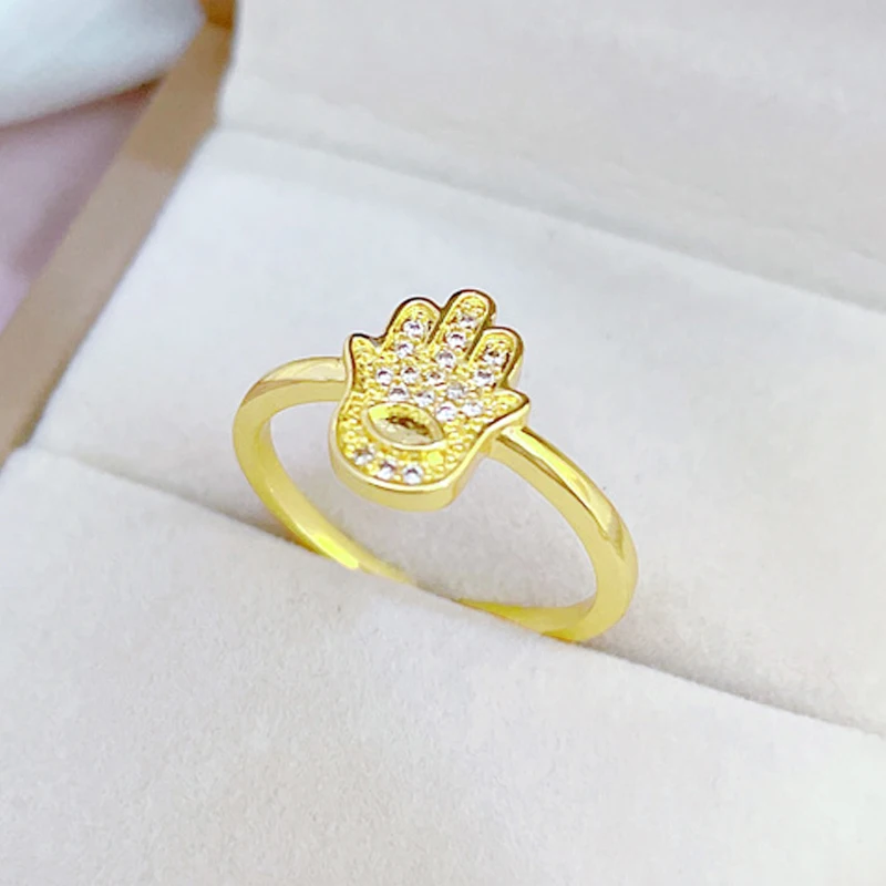 

Palm Rings Ladies Open Adjustable Stainless Steel Gold Plated Finger Ring Vintage Gothic Men's Aesthetic Jewelry 2022 New