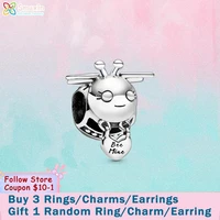smuxin 925 sterling silver beads bee mine charms fit original pandora bracelets women diy mothers day jewelry making making