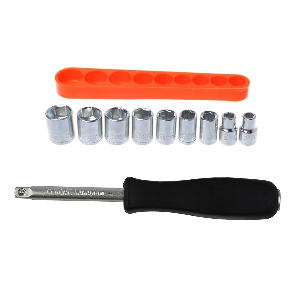 

High Quality Socket Wrench Socket Adapter 150MM Length 6.3mm Size Black + Silver Chrome Plating Chromium-vanadium Steel