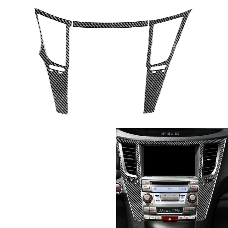 Топ!-карбоновое волокно для Subaru Legacy Outback 2010-2014 центральная консоль Крышка