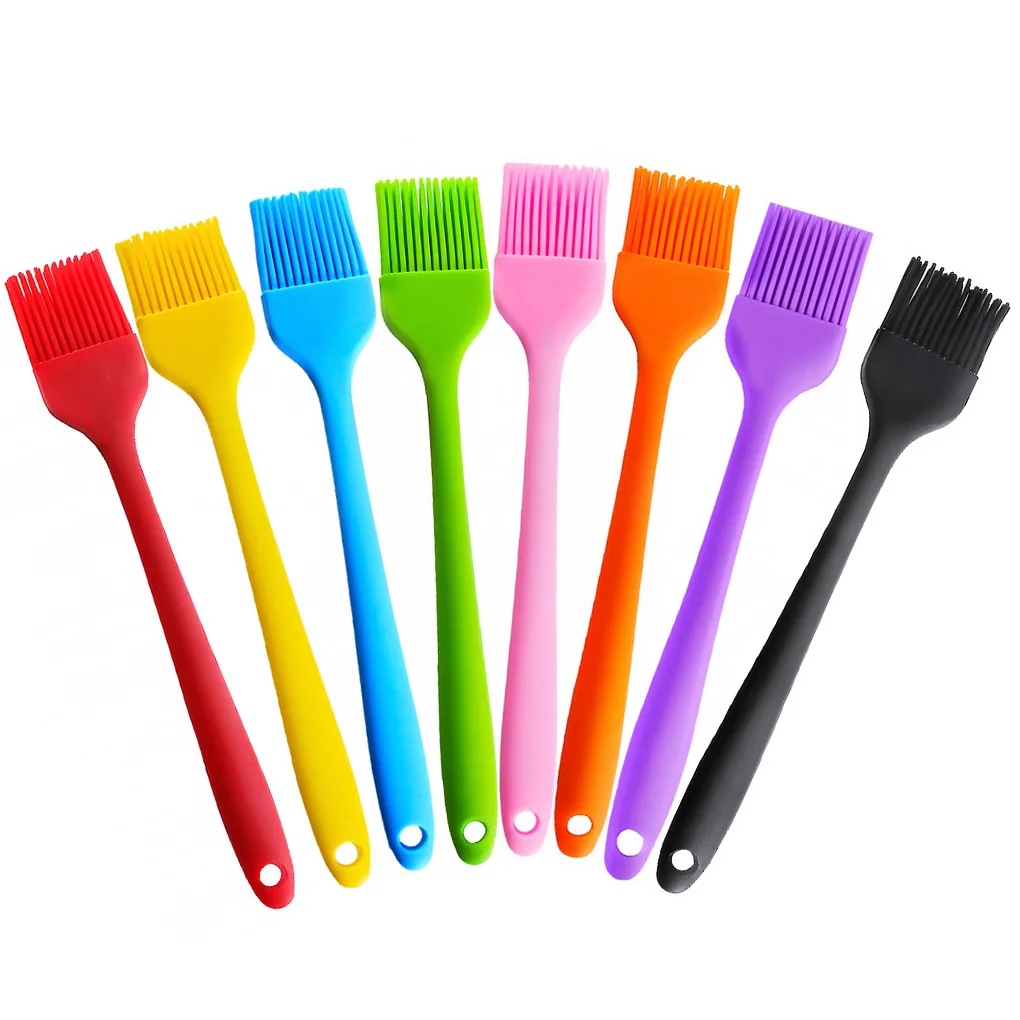 

1PC Silicone Basting Pastry Brush Oil Brushes For Cake Bread Butter Baking Tools Kitchen Safety BBQ Brush Handle Basting Brushes