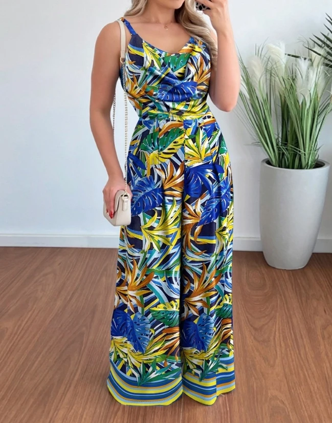 Женский комбинезон с высокой талией повседневный модный праздничный