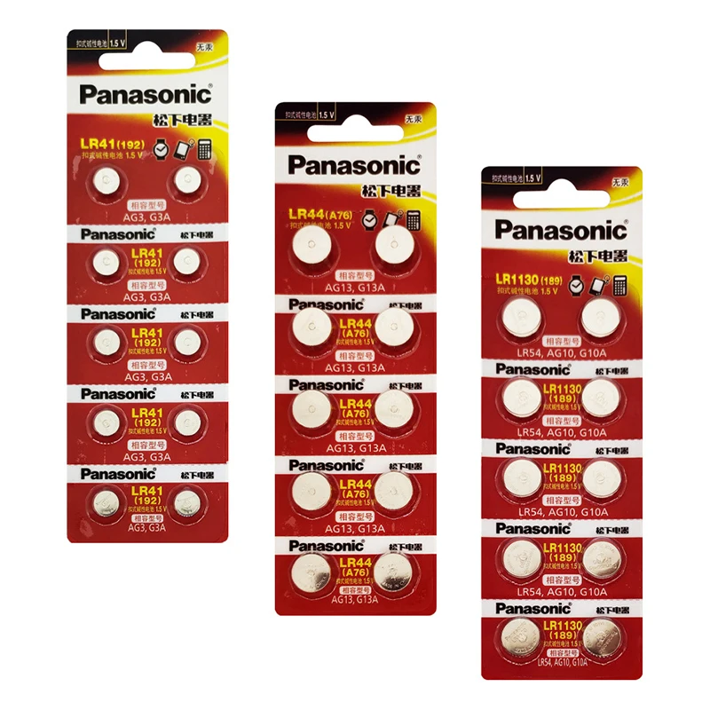 

10 шт., кнопочные батарейки LR44 AG13, батарейки LR41 1130, щелочные батарейки для часов, игрушек, шкалы управления, батарейки для калькулятора