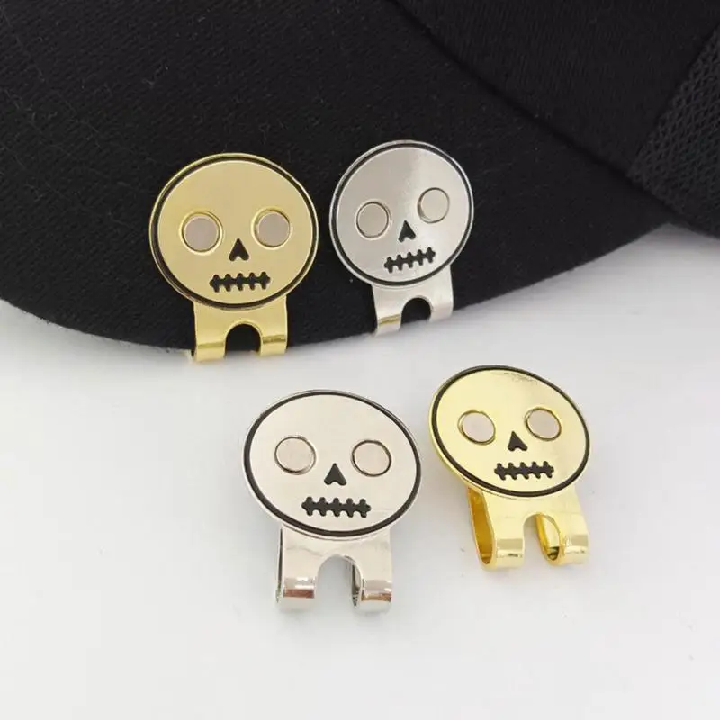 Ball Marker Magnetic Golf Ball Marker Golf Ball Mark Skull Design Magnetic Hat Clip Not Easy To Loose For Belt Pocket And Pocket