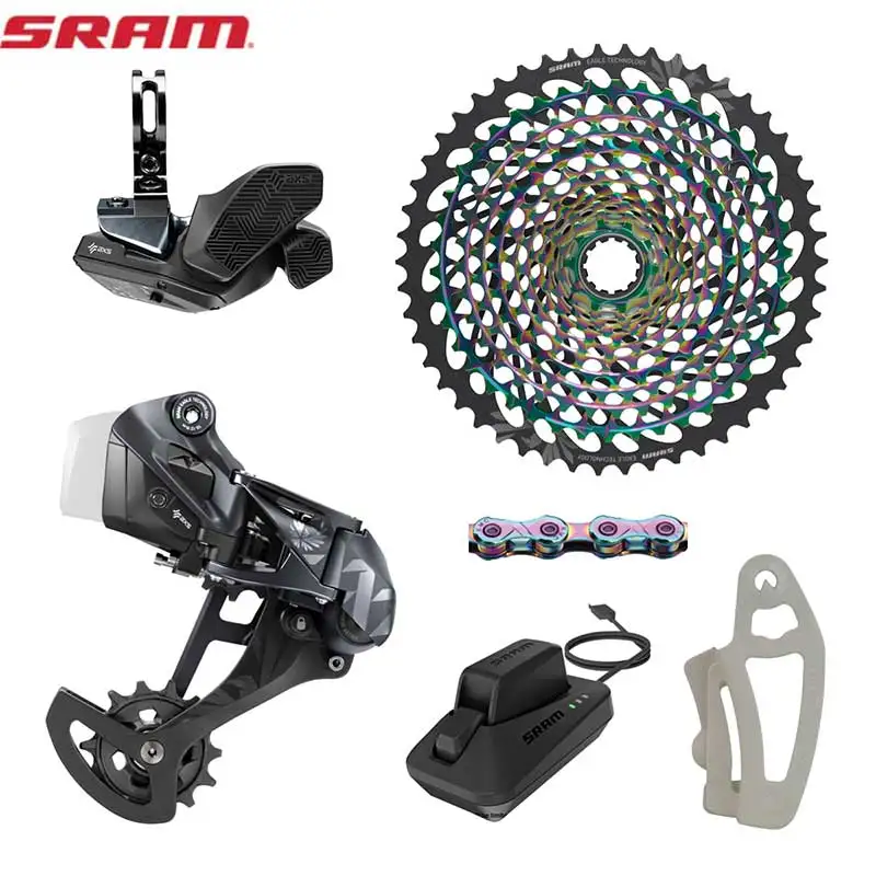 

SRAM XX1 EAGLE AXS электронный групповой набор Радужный обновленный комплект 12 Скоростей горный велосипед карбоновый переключатель передач 10-52T ка...