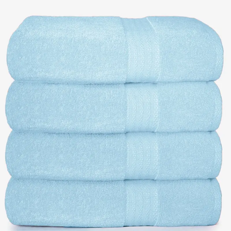 

Premium Cotton 4 Pack Bath Towel Set - 100% Pure Cotton - 4 Bath Towels 27x54 - Ideal for Everyday use - Ultra Soft & Highly Abs