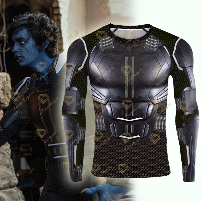 

Unisex Long Sleeve Sport Shirt Men Superhero 3D Compression T Shirt Quick Dry Men's Running T-shirt Gym Fitness Top Rashgard