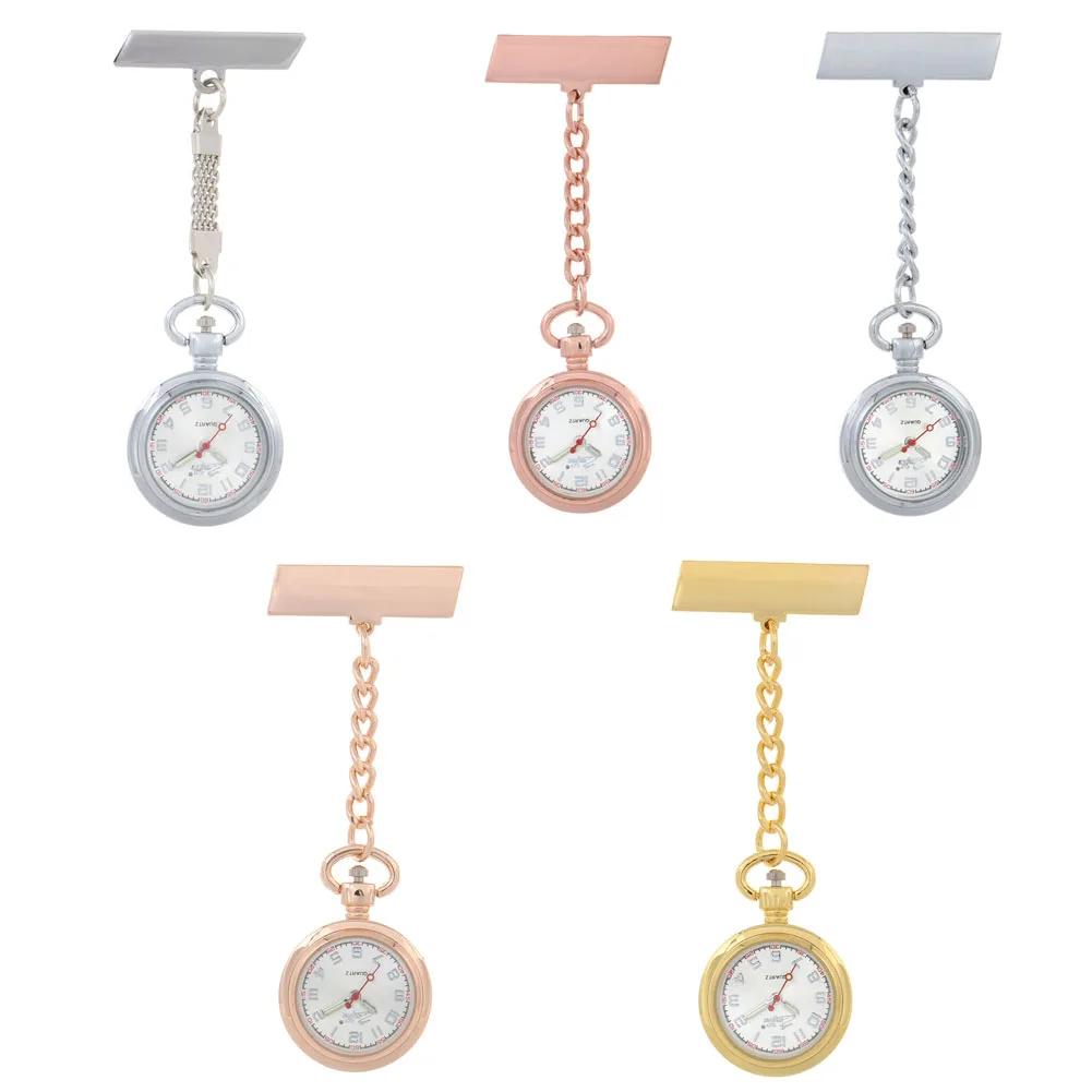 Nurse Watch Stainless Steel Pocket Watch For Women Medical Doctor Luminous High Quality Clip-on Fob Brooch Hanging Quartz New