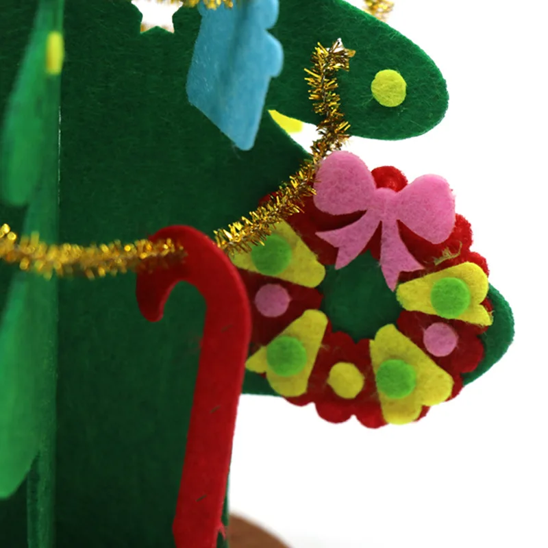 Baby DIY Toy Christmas Tree Craft Assembly Easily Decorative Non-woven Fabric Interesting Handmade Christmas Tree Craft Kit Toys