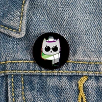 one aroace cool cat pin custom cute brooches shirt lapel teacher tote bag backpacks badge cartoon gift brooches pins for women