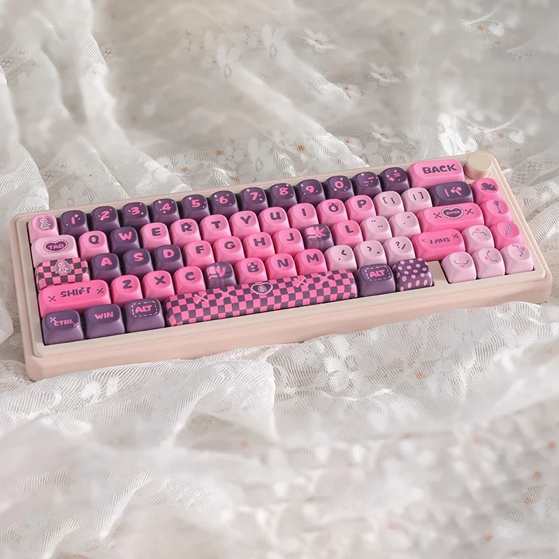 Девичье сердце Keycap MOA Высота Розовый колпачок для клавиатуры Индивидуальный