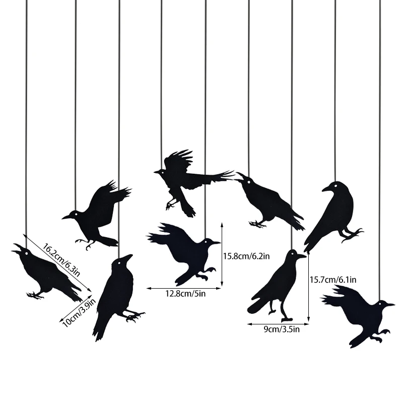 

Хэллоуинские украшения: подвесные баннеры с воронами ZQCXLD