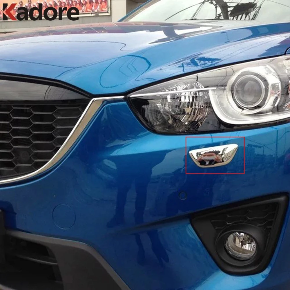Для Mazda CX-5 CX5 2012-2014 2015 2016 ABS матовая Передняя светильник РА автомобиля чистая мойка