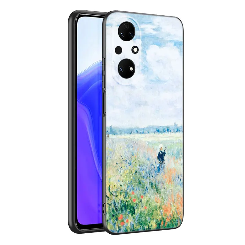 Чехол для телефона Claude Monet Art Painting Huawei P20 P30 P40 Lite P60 Pura 70 Ultra P50 Pro P50E P Smart 2018 2019 2020 2021