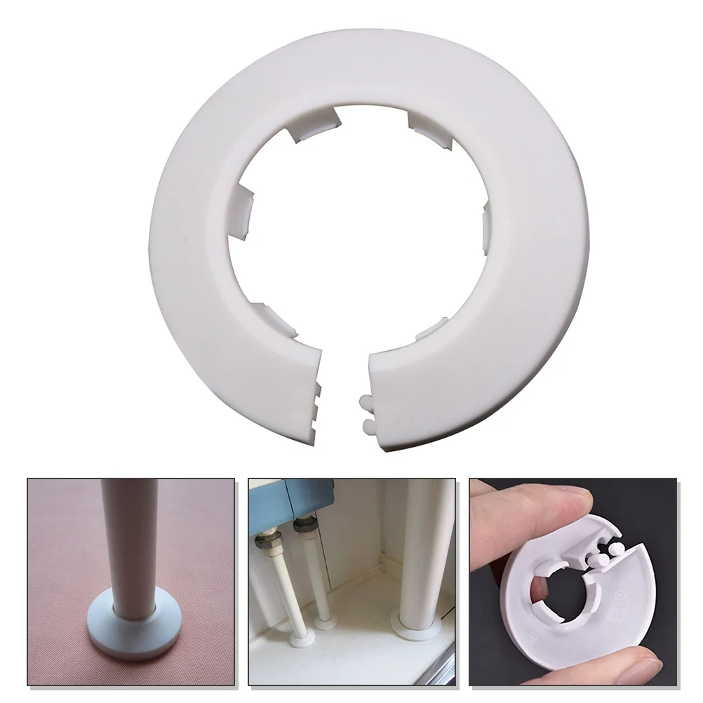 

12 Pcs Pipe Decoration Cover Tube Flange Plastic Covers Ar Attachments Embellishments Round Flexible Radiator PVC