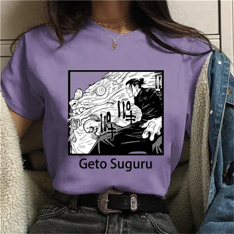 Новая футболка с графическим принтом аниме Geto Suguru летняя повседневная свободная