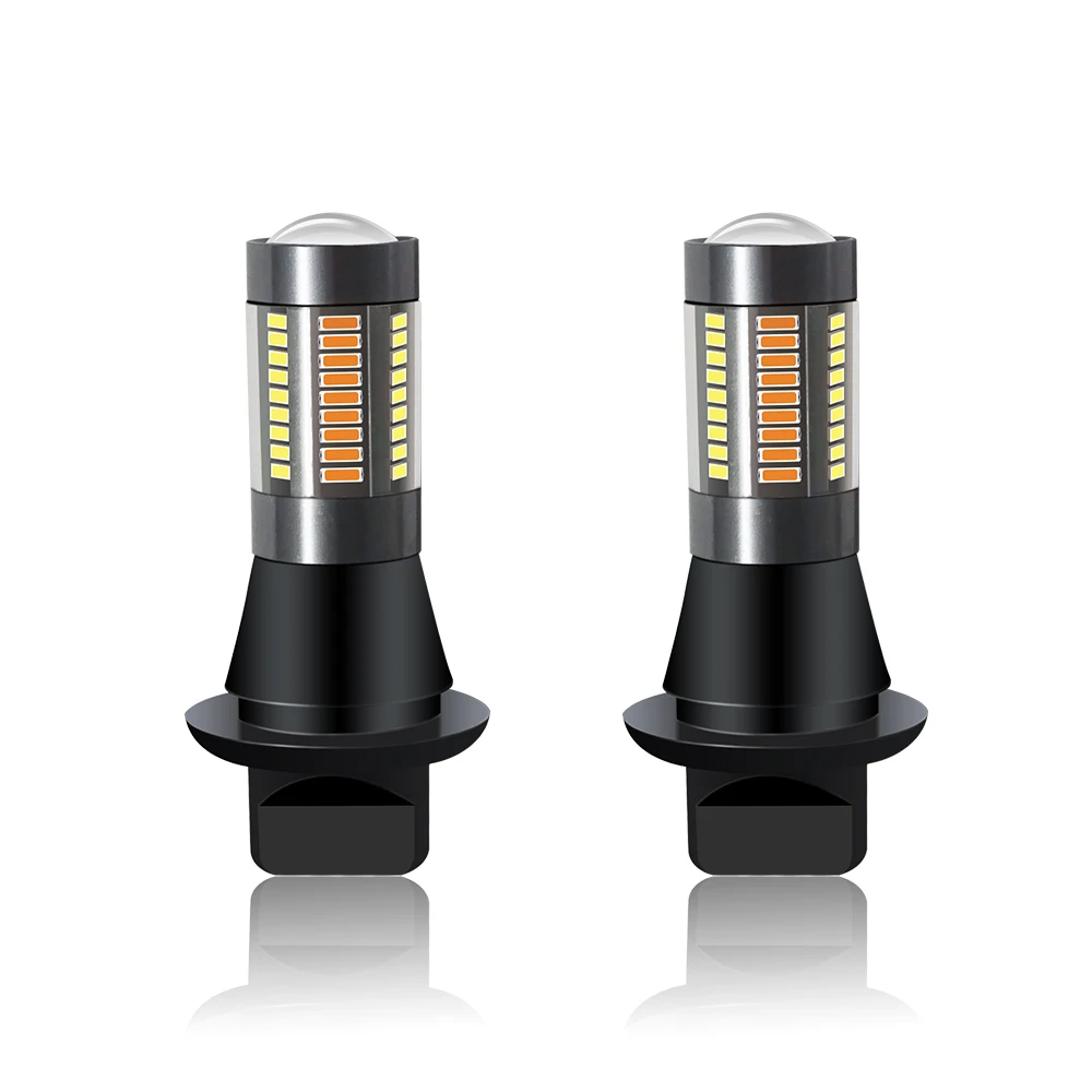 

LED Two-color Daytime Running Light With Steering Decoding CANBUS T20/7440 66SMD T20/7440 LED Light