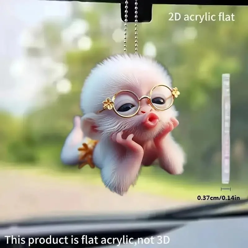 Симпатичная обезьяна автомобильный декор кулон модные забавные автомобильные