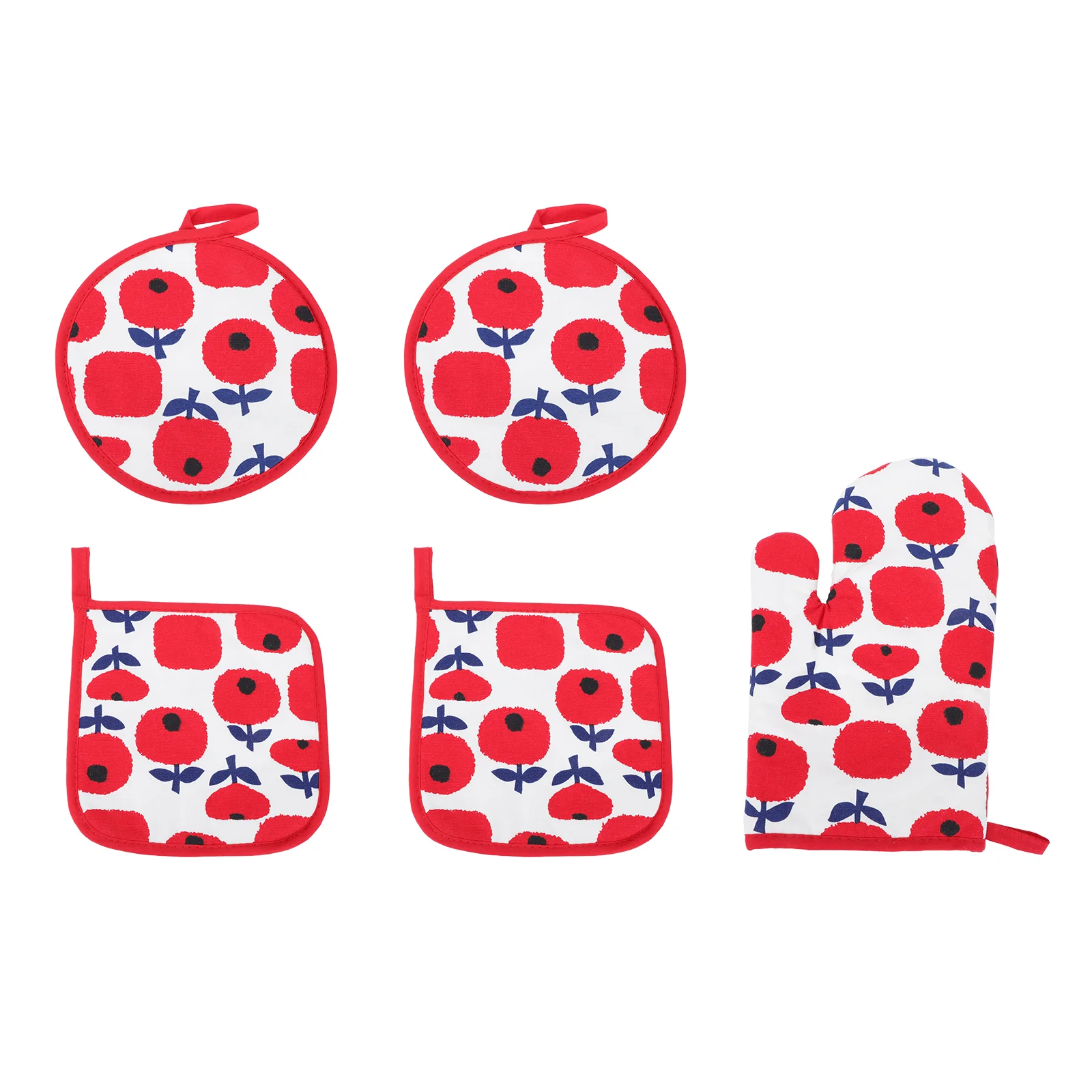 

Gloves Pot Oven Baking Holders Mitts Mittens Kitchenchristmas Floral Mitt Flower Favor Supplies Party Bbqnongrilling Cooking Mat