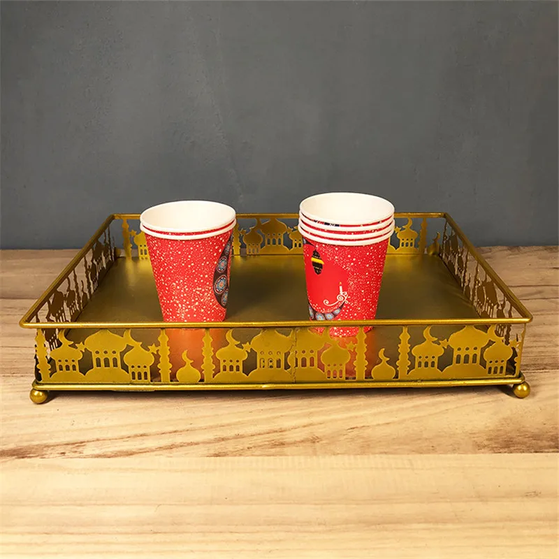 

Eid Mubarak Islamic Muslim Party Decor Moon Star Wooden Ramadan Decoration for Home Ramadan Kareem Gifts Food Tray Eid Al Adha