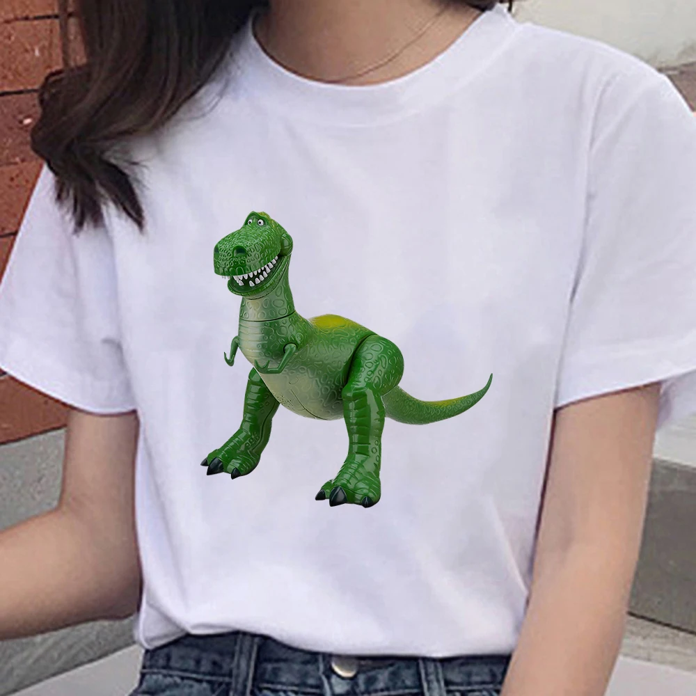 

Beautiful Disney Animation Harajuku Short Sleeve Crewneck Kawaii Harajuku Loose Comfy Tee Shirt Toy Story Letter Graphic T-shirt